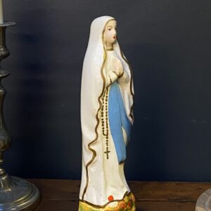 Vierge en plâtre polychrome – Image 3