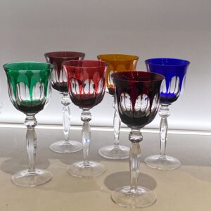 Série de 6 verres cristal coloré – Image 3