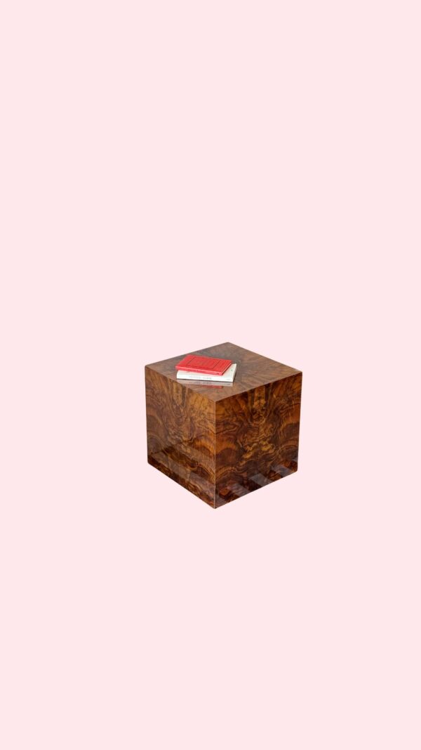Cube en loupe d'orme 44 cm