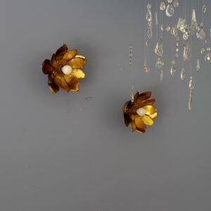 Paire d'appliques métal doré – Image 2