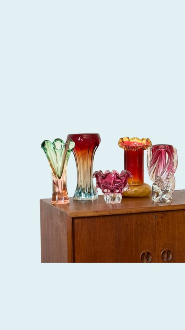 Vases en verre de Murano